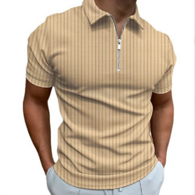 Men's Stripe Polo Tops