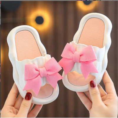 Girl Kids Bowknot Slippers