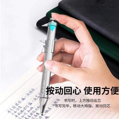 Caliper type ballpoint pen