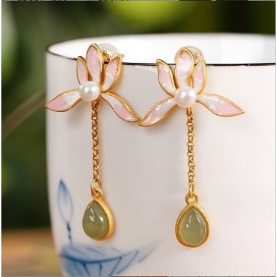 Lotus Flower Shape Earrings