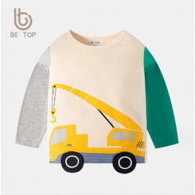 Kids Car Long Sleeve Tops