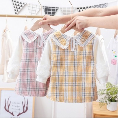 Kids Cute Grid Dress