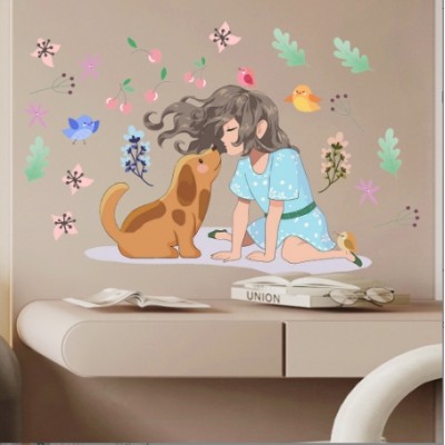 Girl Dog Wall Stickers