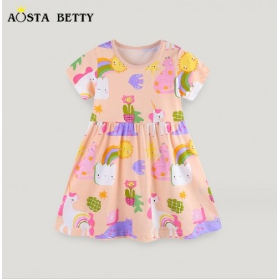 Kids Cute Cartoon Dress