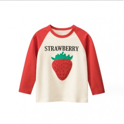 Kids Cute Strawberry Tops