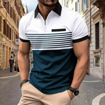 Men's Stripe Polo Shirts