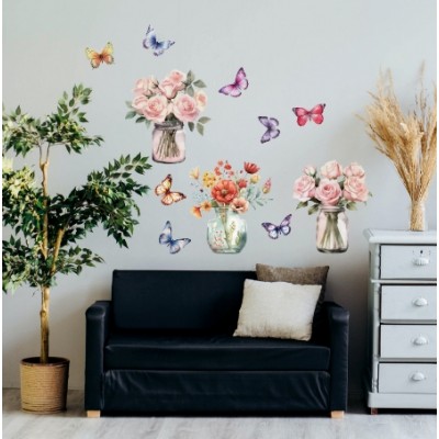 New Flower Wall Stickers