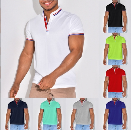 Men's Pure Color Polo Tops