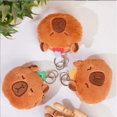 Capybara Shape Plush Keyring