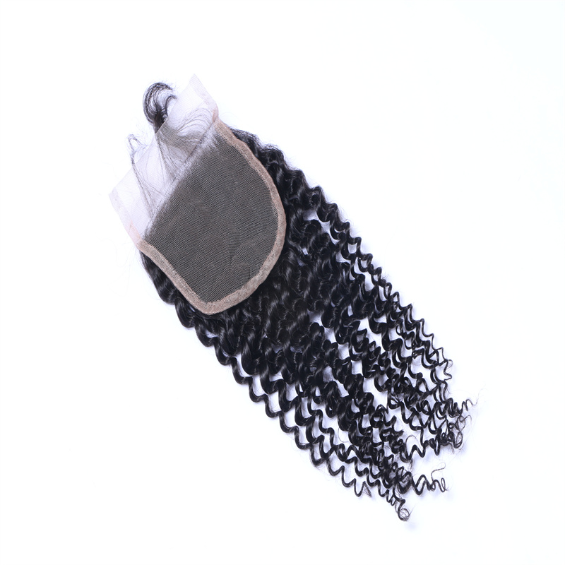 human hair closure 5X5 curly