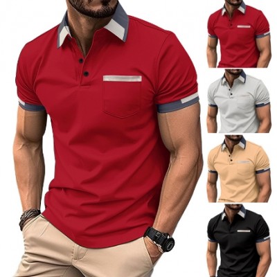 Men's V-neck Polo Tops