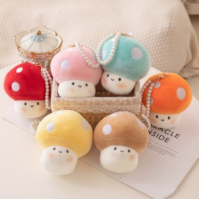 Mushroom Shape Plush Pendant