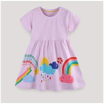 Kids Cute Rainbow Dress