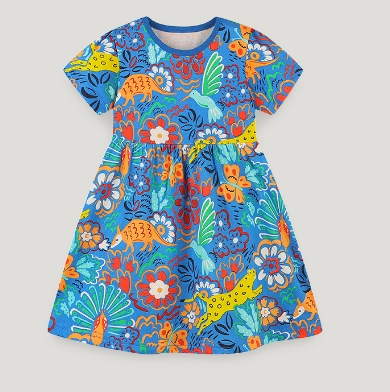 Kids Animal Flower Dress