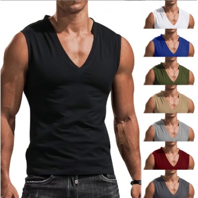 Men's Sleeveless V-neck Tops