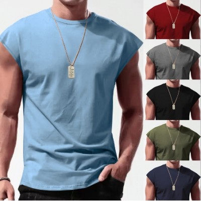 Men's Pure Color Vest Tops