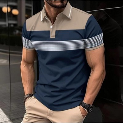 Men's V-neck Polo Tops