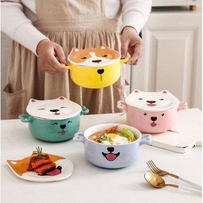 Cute Dog Printed Bowls